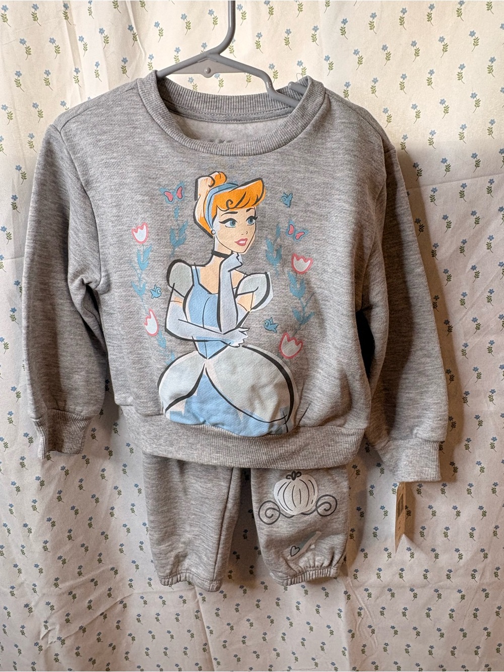 Disney Cinderella Grey and Blue Kids Pajama Set